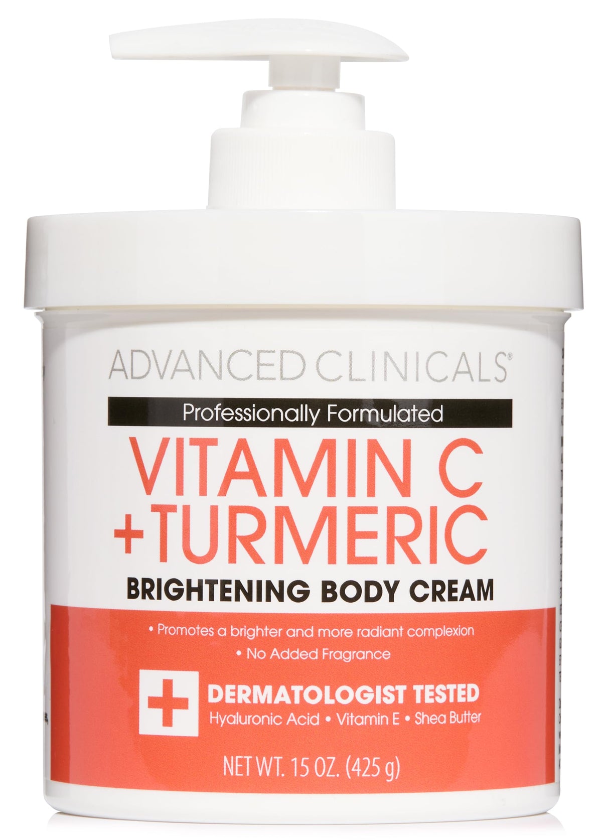 Advanced Clinicals jar front view showing label and cream benefits