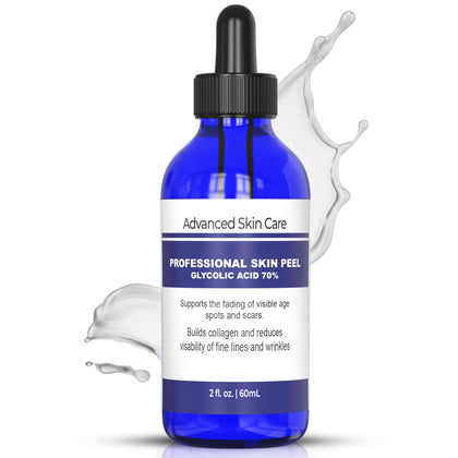 Advanced Skin Care front bottle view showing label and travel-friendly benefit