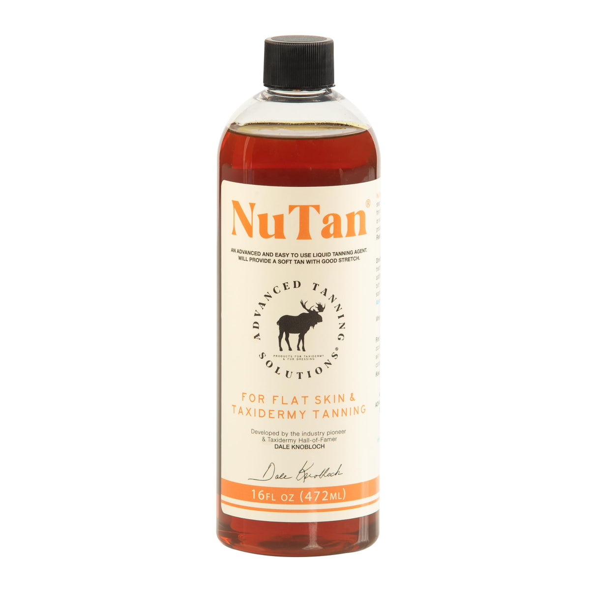 ADVANCED TANNING SOLUTIONS bottle front view showing NuTan label and easy one-step benefit