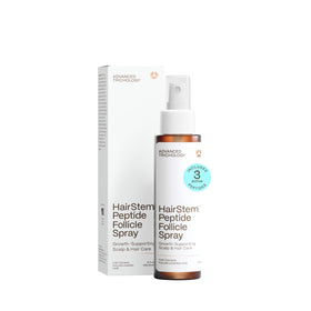 Advanced Trichology front bottle view showing clean packaging and instant volume benefit