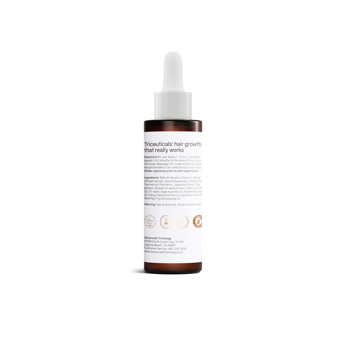 Advanced Trichology HairStem on bathroom shelf for everyday haircare routine