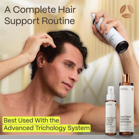 Advanced Trichology styled hair after use showing lifted roots and natural volume