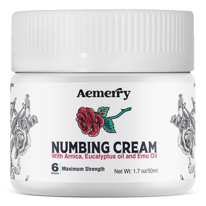 Aemerry front packaging showing jar and label, clear product identity and benefits