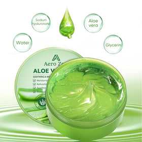 Aero Zen gel texture close-up showing clear hydrating consistency