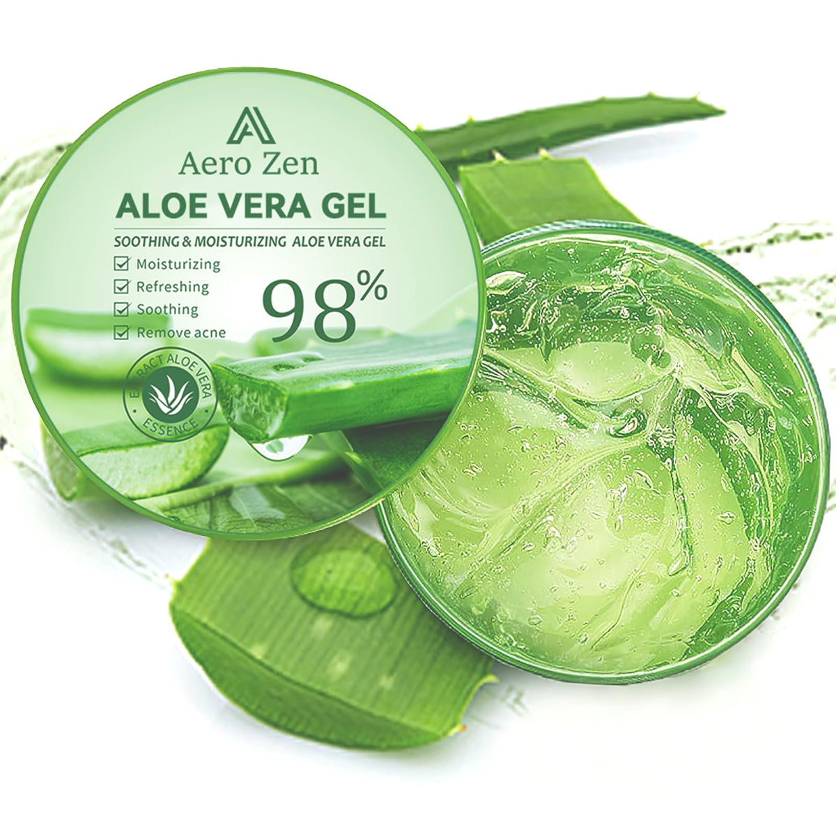 Aero Zen label and ingredient list highlighting organic aloe