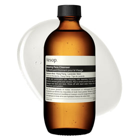 Aesop cleanser front packaging showing clean design and immediate clarity benefit