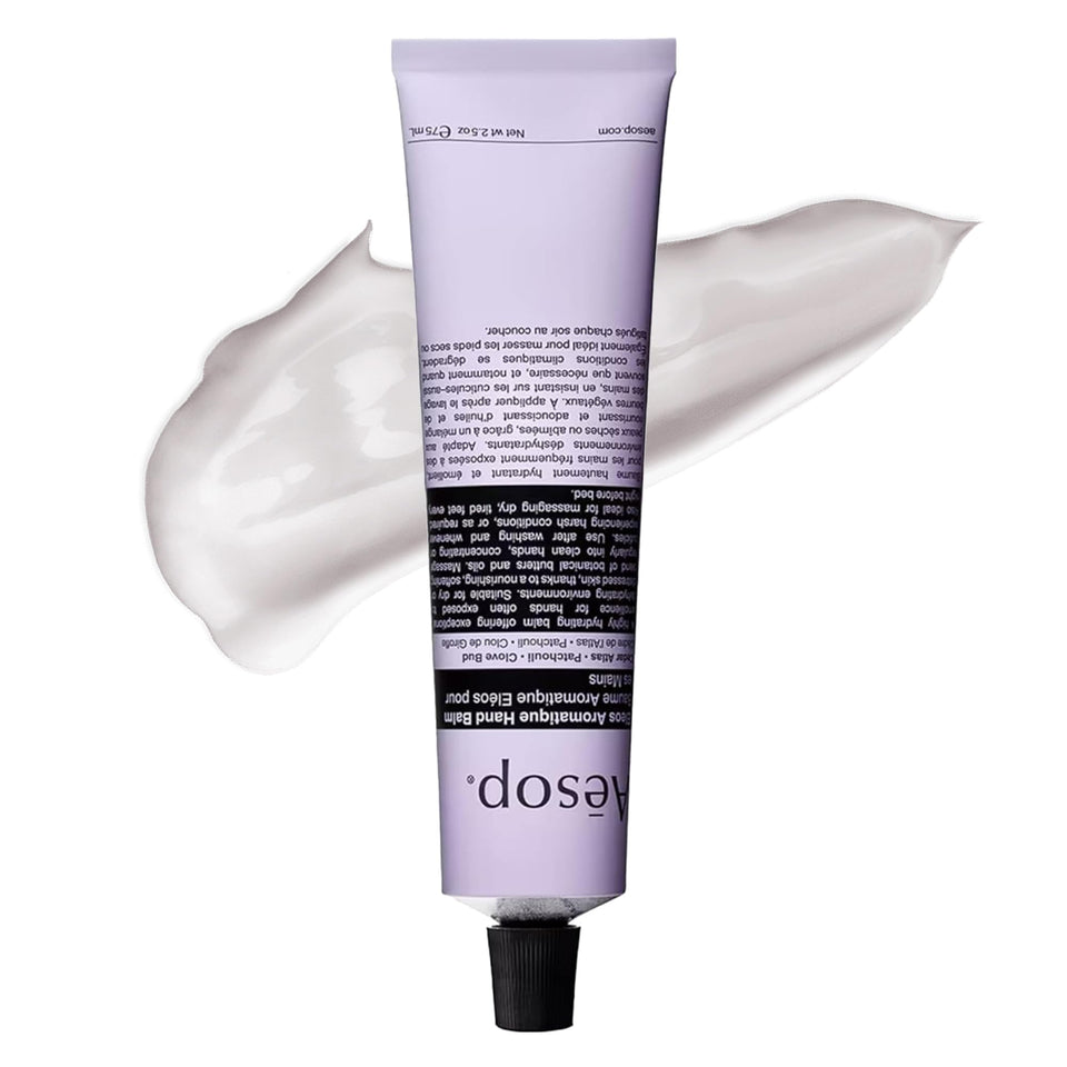 Aesop Eleos front tube showing packaging and travel-friendly size for on-the-go hydration