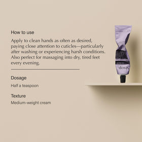 Creamy Eleos balm texture close-up by Aesop illustrating smooth, non-greasy finish