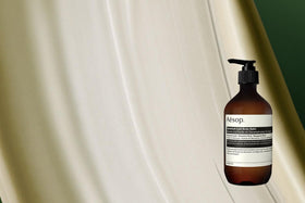 Aesop targeted use on elbows and knees showing intensive hydration benefit