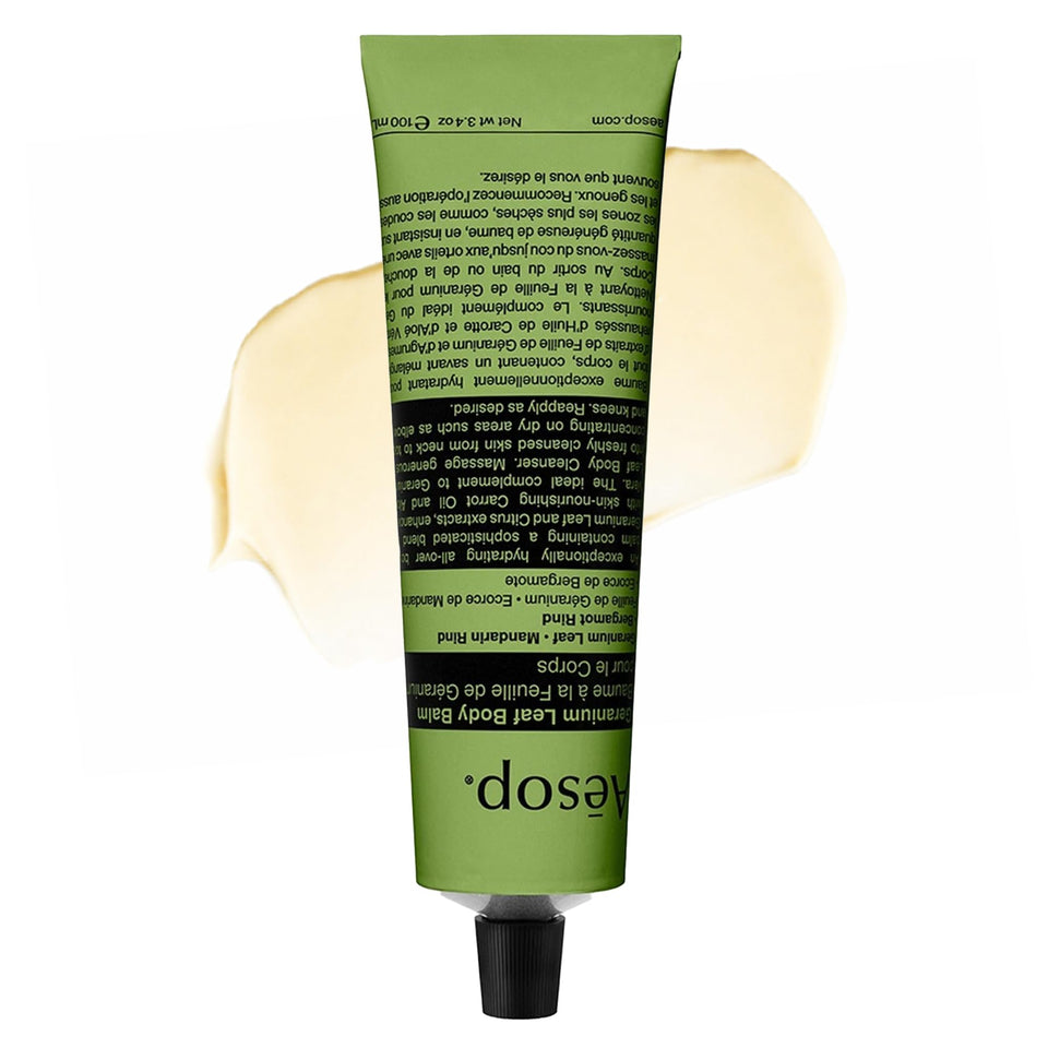 Aesop front jar showing clean design and green-citrus balm benefit