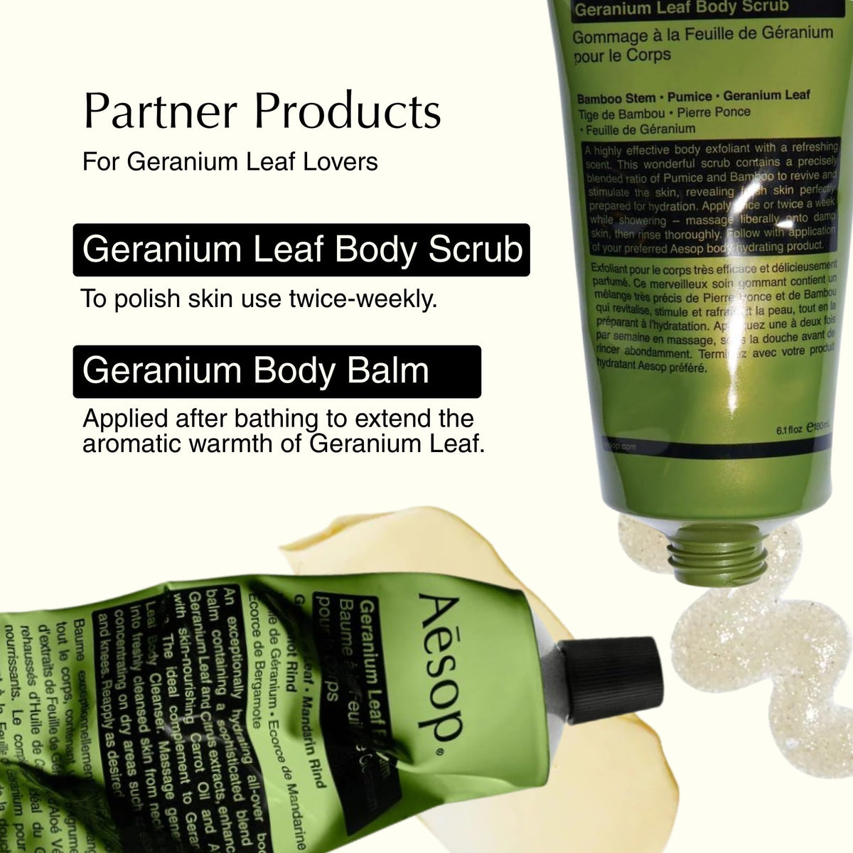 Aesop bottle beside common objects to show 500 mL size and long‑lasting benefit
