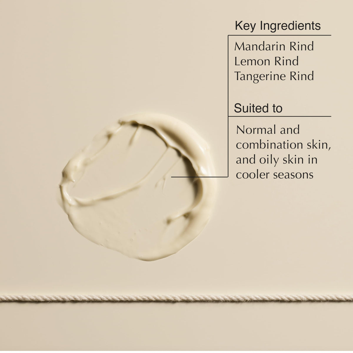 Aesop mandarin cream label detail highlighting ingredients and minimalist design benefits