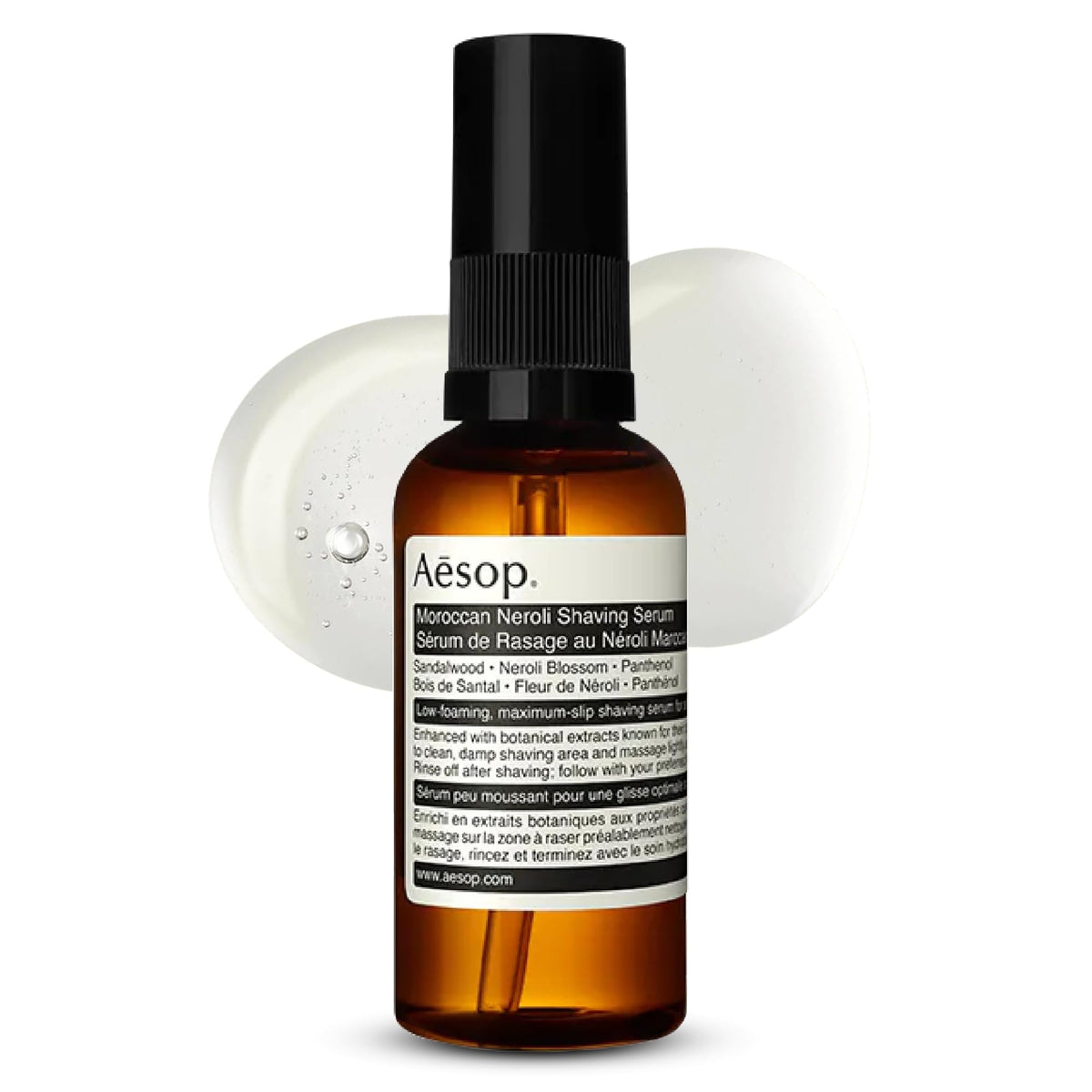 Aesop bottle front view showing sleek packaging and elegant design for grooming