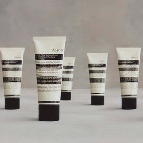 Aesop before and after comparison illustrating smoother, polished skin results