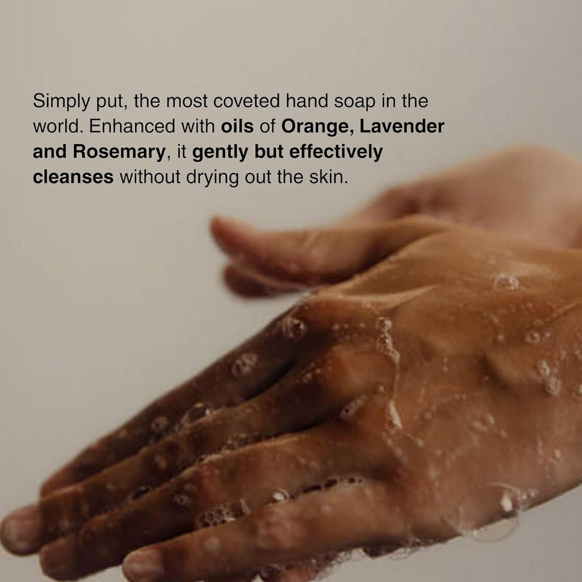 Aesop close-up of the hand wash texture demonstrating gentle lathering