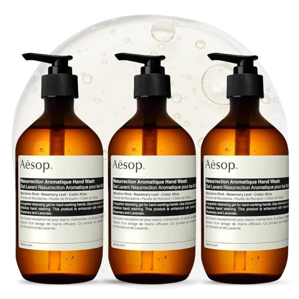 Aesop front bottle showing product and packaging benefit of clear branding