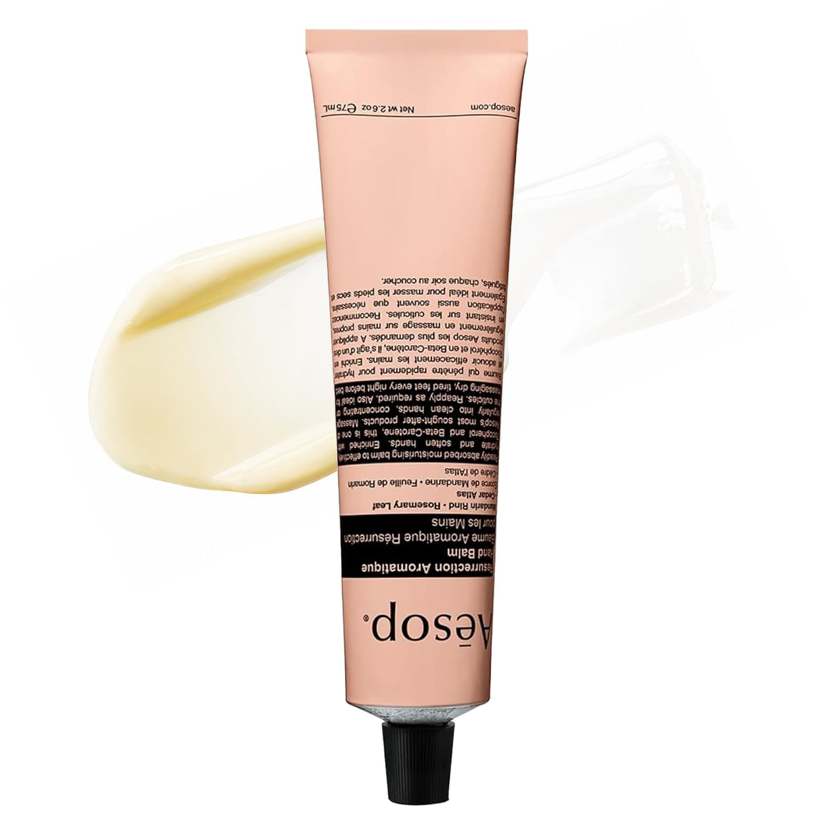 Aesop front tube view showing compact travel-friendly packaging and brand clarity