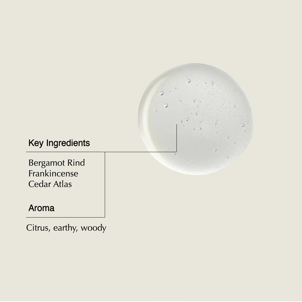 Aesop shampoo texture on hand demonstrating gentle lather and cleansing benefit