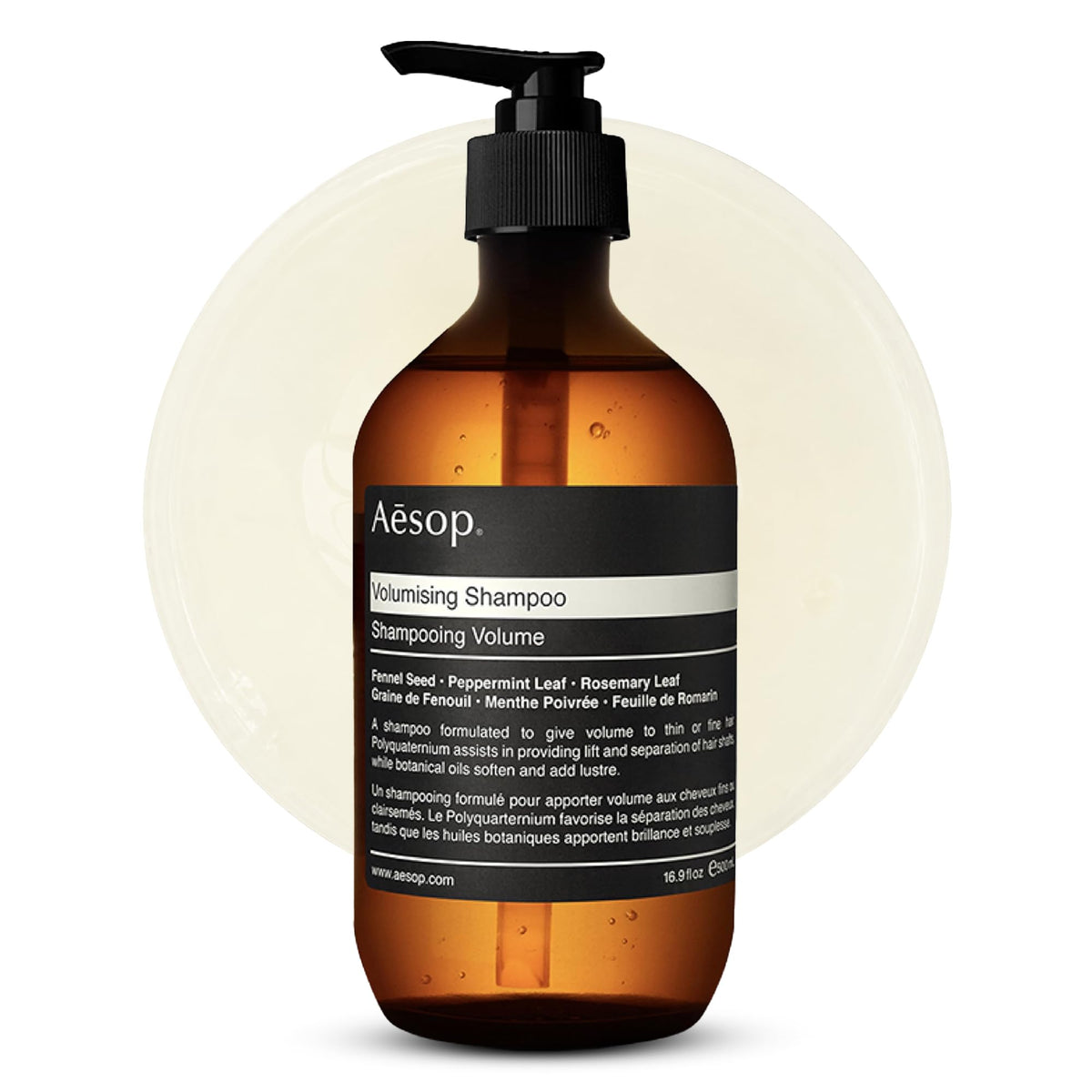 Aesop front bottle showing clean recyclable design and product clarity