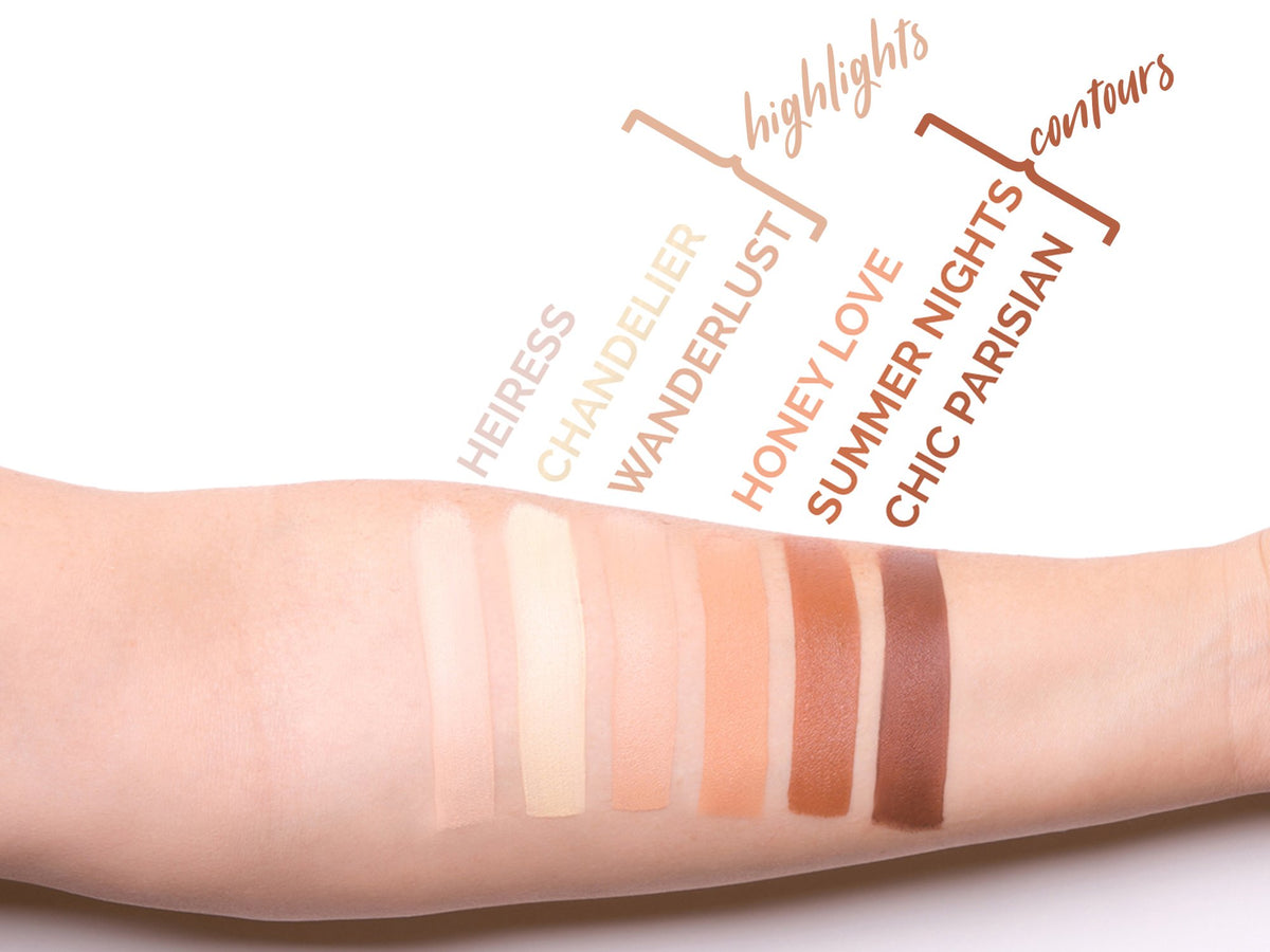 Aesthetica product label showing vegan, cruelty-free and talc-free ingredient benefits