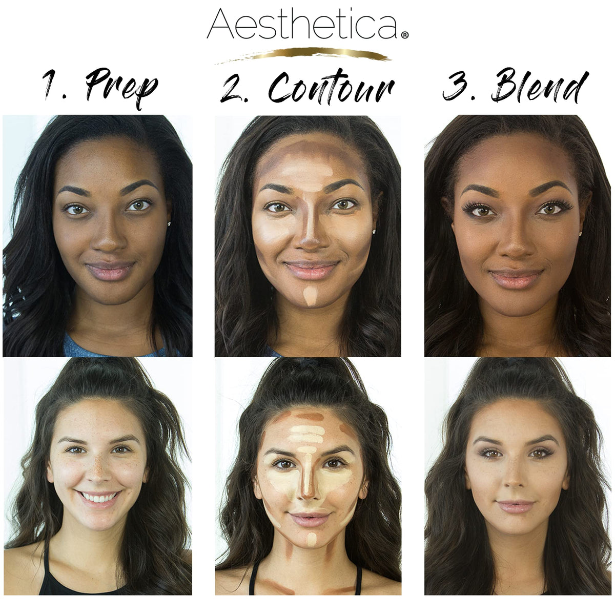 Aesthetica mirrored compact packed in a handbag for on-the-go touch-ups