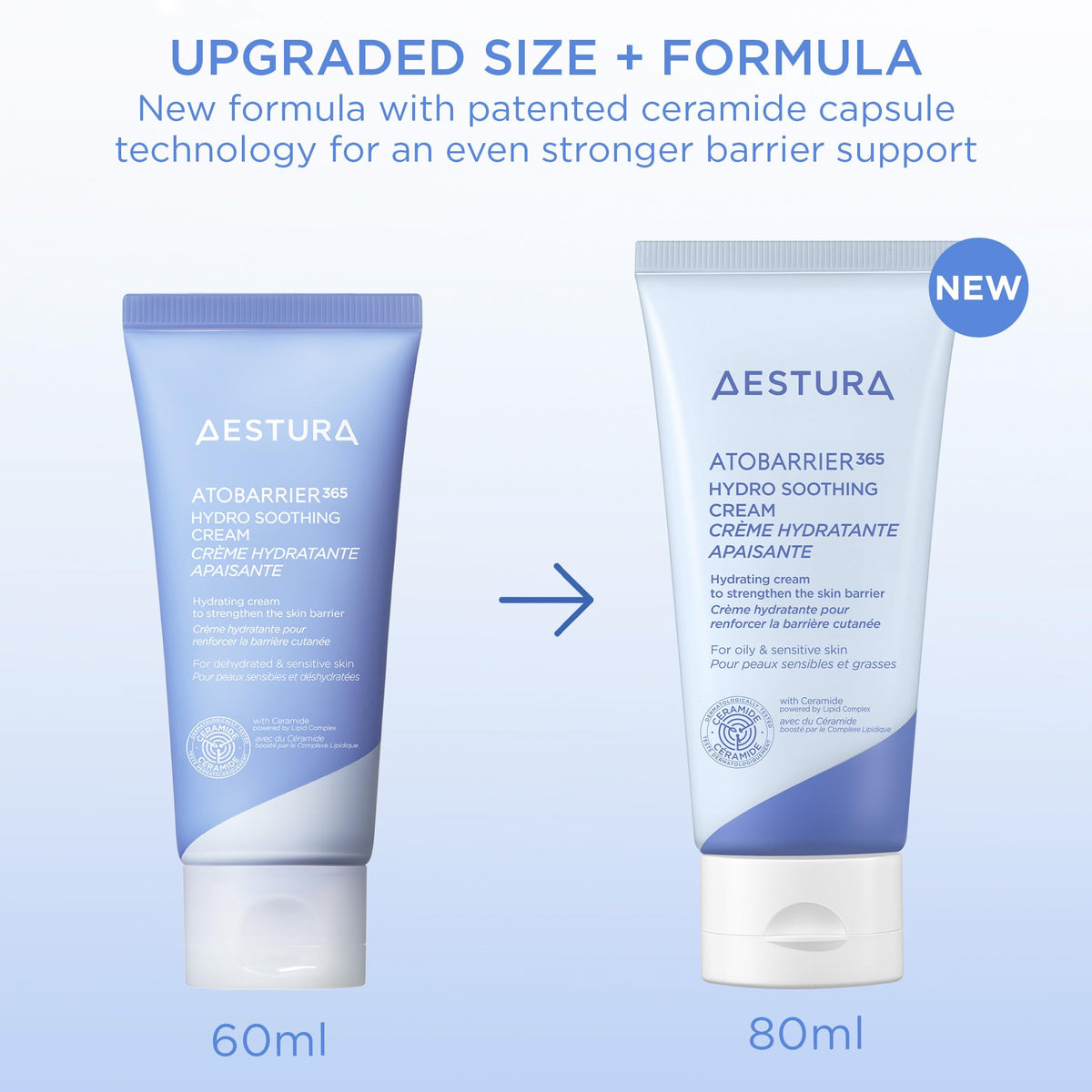 AESTURA cream being applied on hand showing quick absorbency and cooling