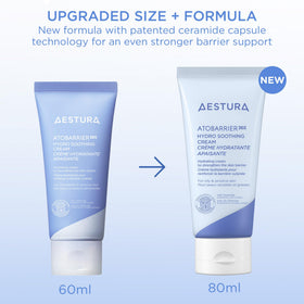 AESTURA cream being applied on hand showing quick absorbency and cooling