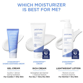 AESTURA label closeup showing 8-free and hypoallergenic claims for sensitive skin benefit