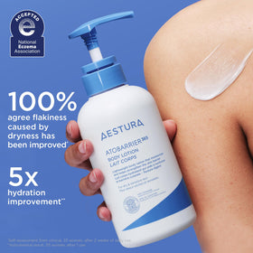 AESTURA lifestyle bathroom shelf scene suggesting daily routine and low-irritation care