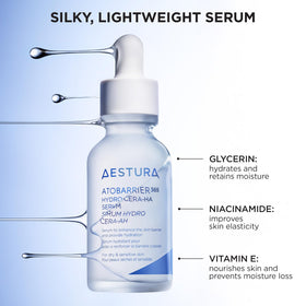AESTURA pipette dispensing precise serum drop for controlled application