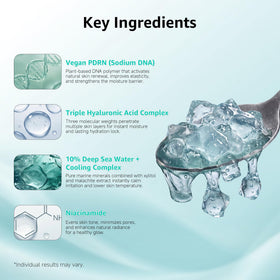 AexZzen mist being sprayed on face providing instant cooling relief