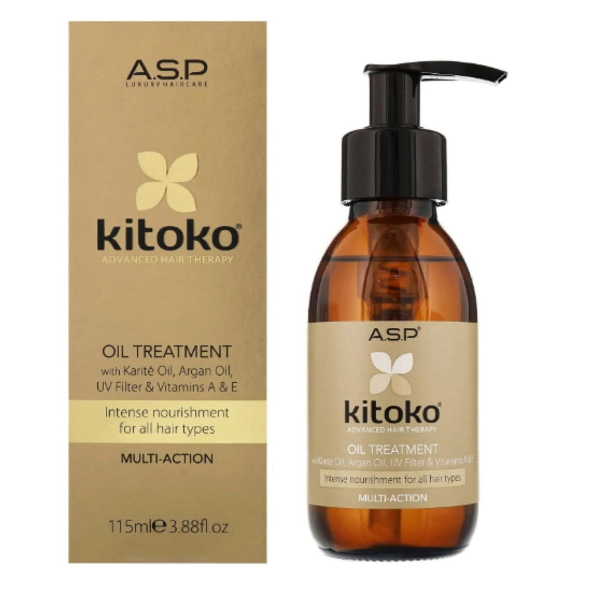 Affinage Kitoko front bottle with pump showing packaging and easy dispensing benefit
