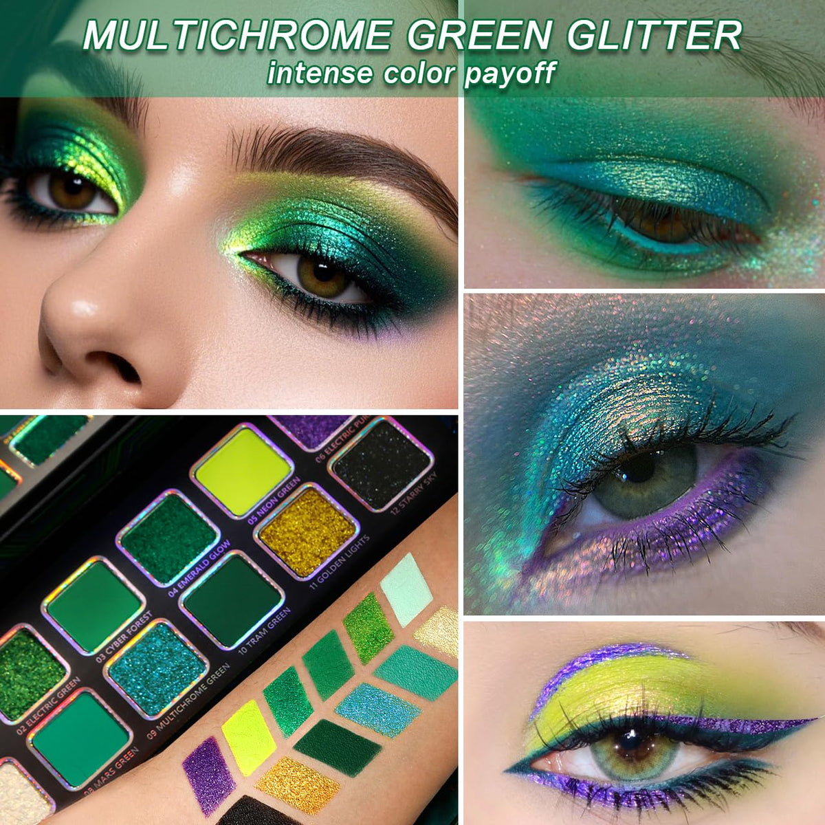 Afflano application fingertip pressing chrome shade for maximum sparkle
