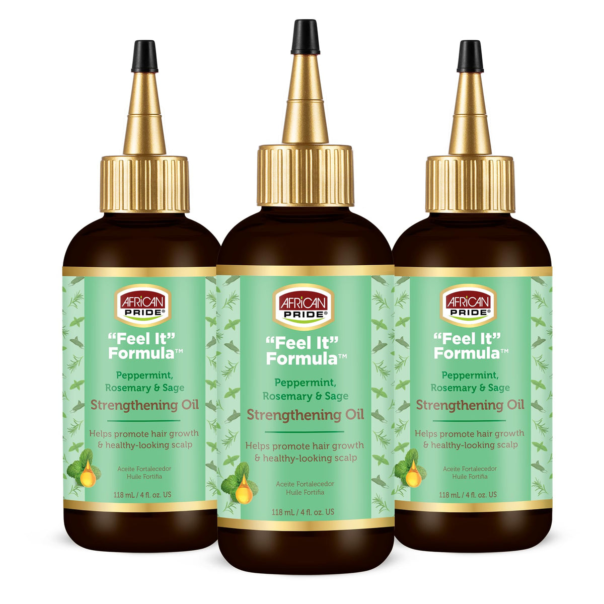 African Pride front packaging showing product benefits and size