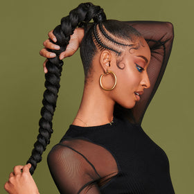 African Pride applied to wet hair showing smoother detangling results