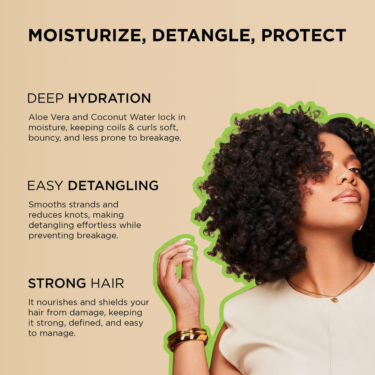 African Pride creamy lotion texture pouring from bottle to show smooth slip benefit