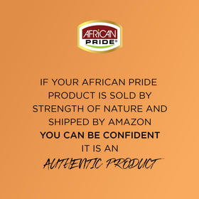 African Pride jar in hand to show 8oz size and portability