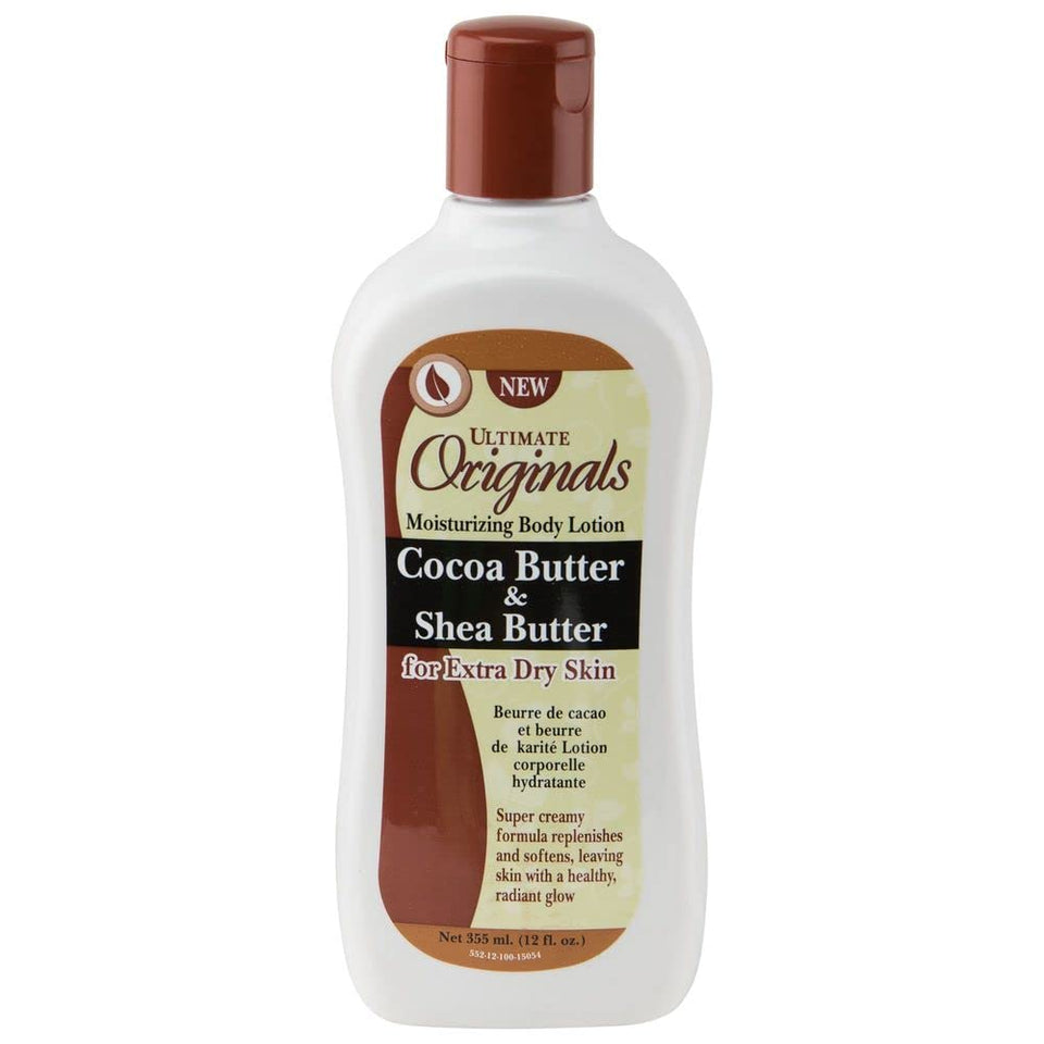 Africa's Best front packaging showing 12 oz bottle and hydrating cocoa-shea blend