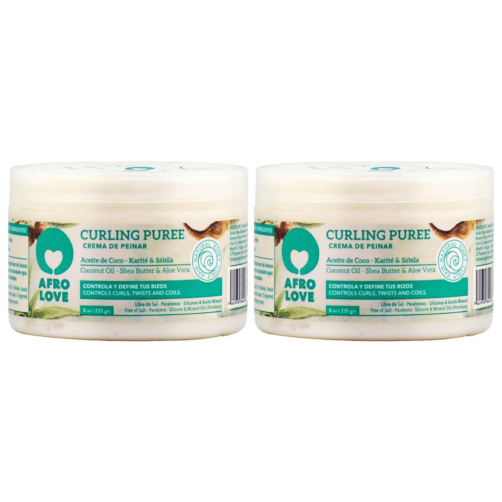 Afro Love front jar shot showing label and clear curl-defining benefit