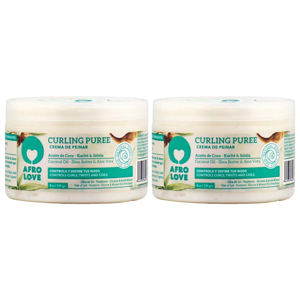 Afro Love front jar shot showing label and clear curl-defining benefit