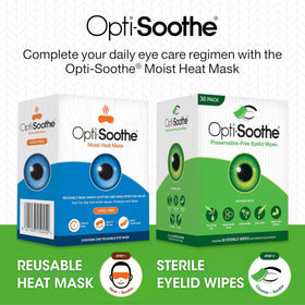 AFT Opti-Soothe wipe and packet in hand showing compact, portable size