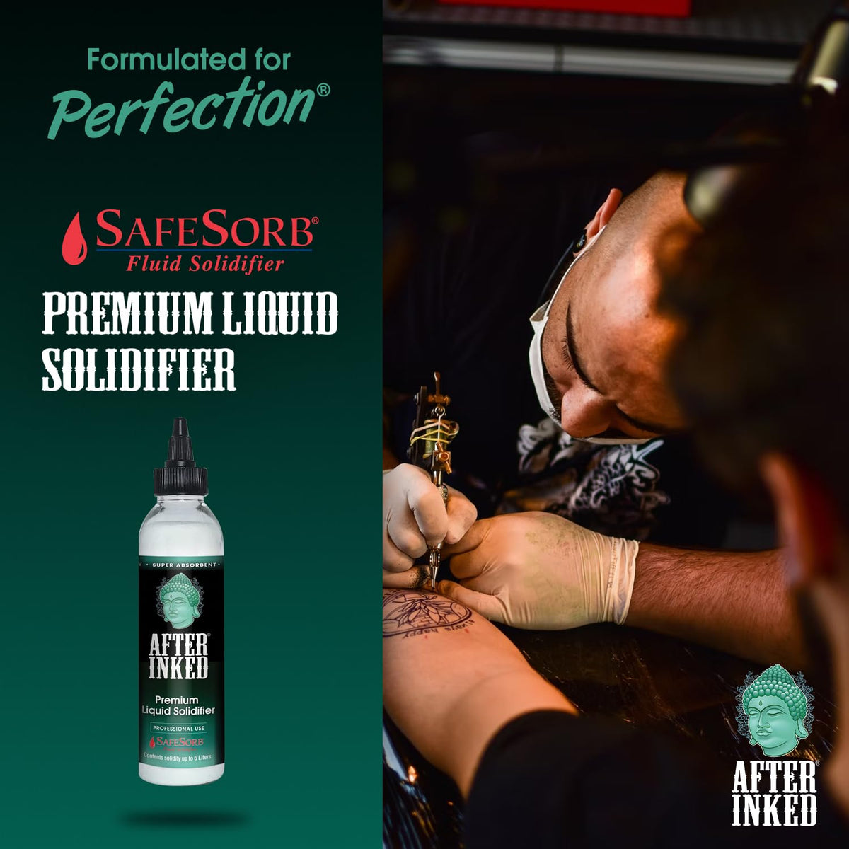 After Inked being used in a tattoo studio sink area, keeps workspace tidy and fast