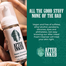 After Inked bottle on studio shelf conveying professional recommendation and readiness