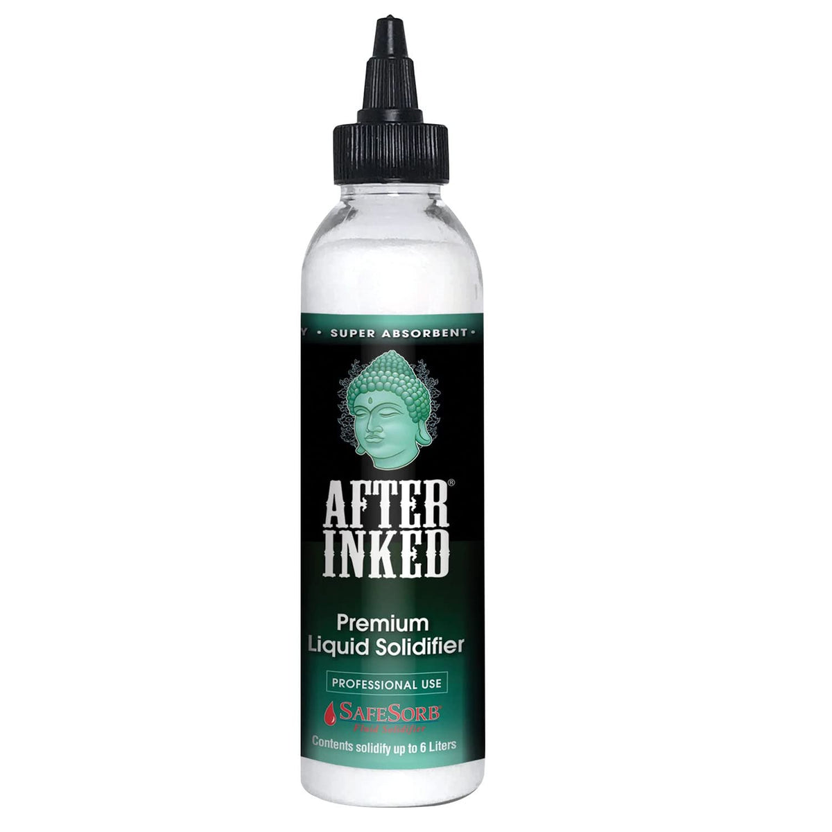 After Inked front label showing product name and capacity, clear professional branding