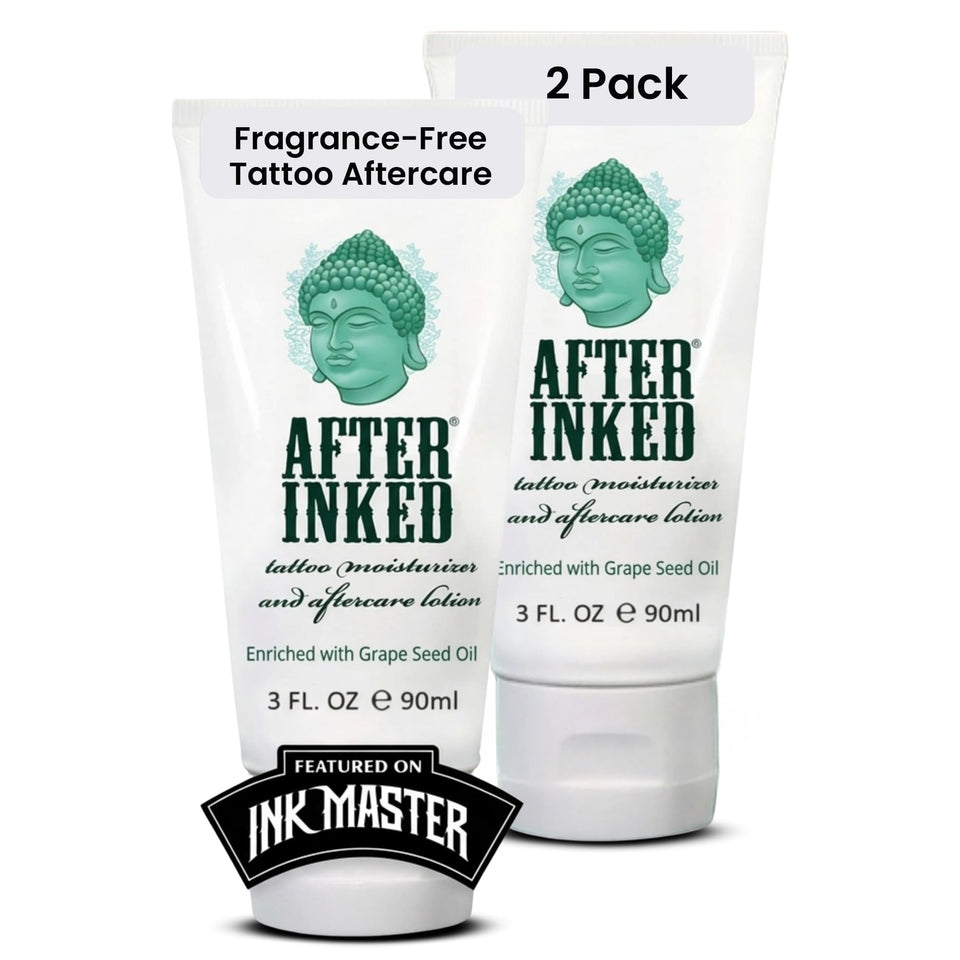 After Inked front of tube showing label and 3 oz size for easy identification