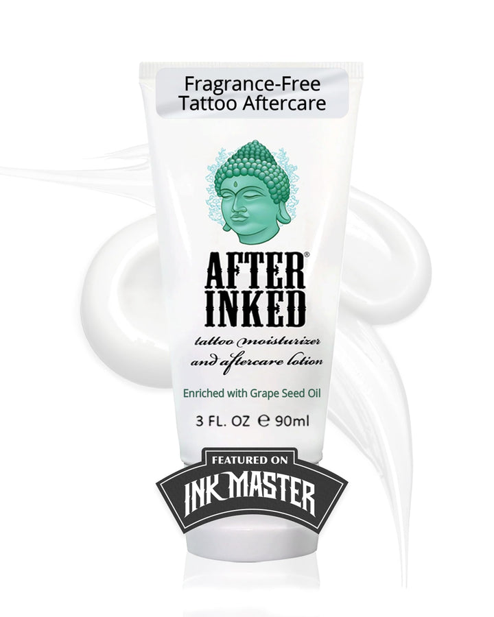 After Inked front tube view showing clean packaging and benefits