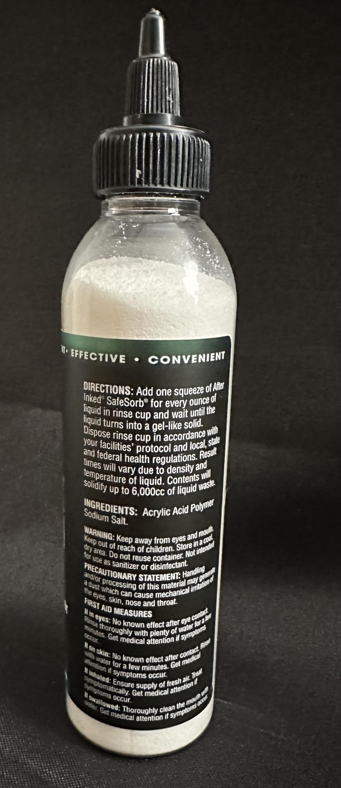 After Inked packaging with instructions sheet visible, clear guidance for safe use