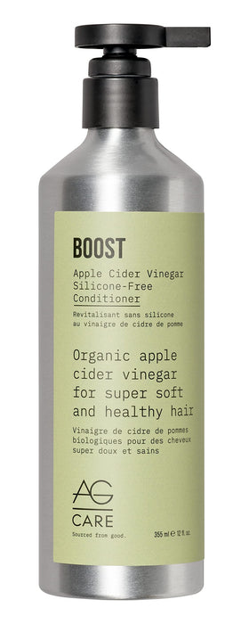 AG Care Boost front bottle showing label and pump, highlights easy dispensing