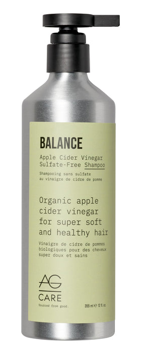 AG Care bottle front view showing Balance ACV shampoo for clarifying and shine
