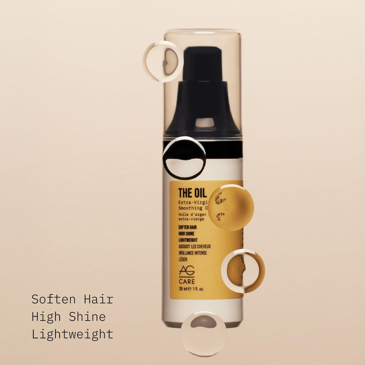 AG Care oil close-up drop showing silky texture and fast absorption benefit